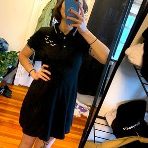 Sourpuss Black Polo Bat Dress